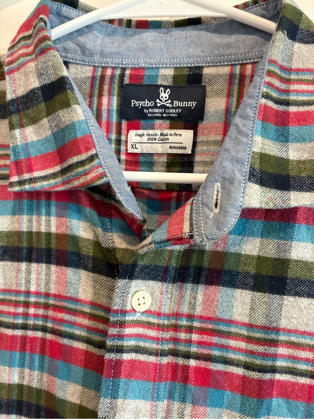 Psycho bunny flannel Plaid Button-Up Shirt - Multicolor - Picture 2 of 2